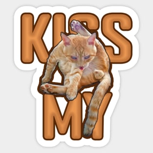 Cheeky Cat - Kiss My Sticker